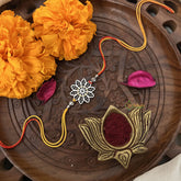 Vriksham Rakshabandhan Sliver Plated Floral Rakhi-RB159